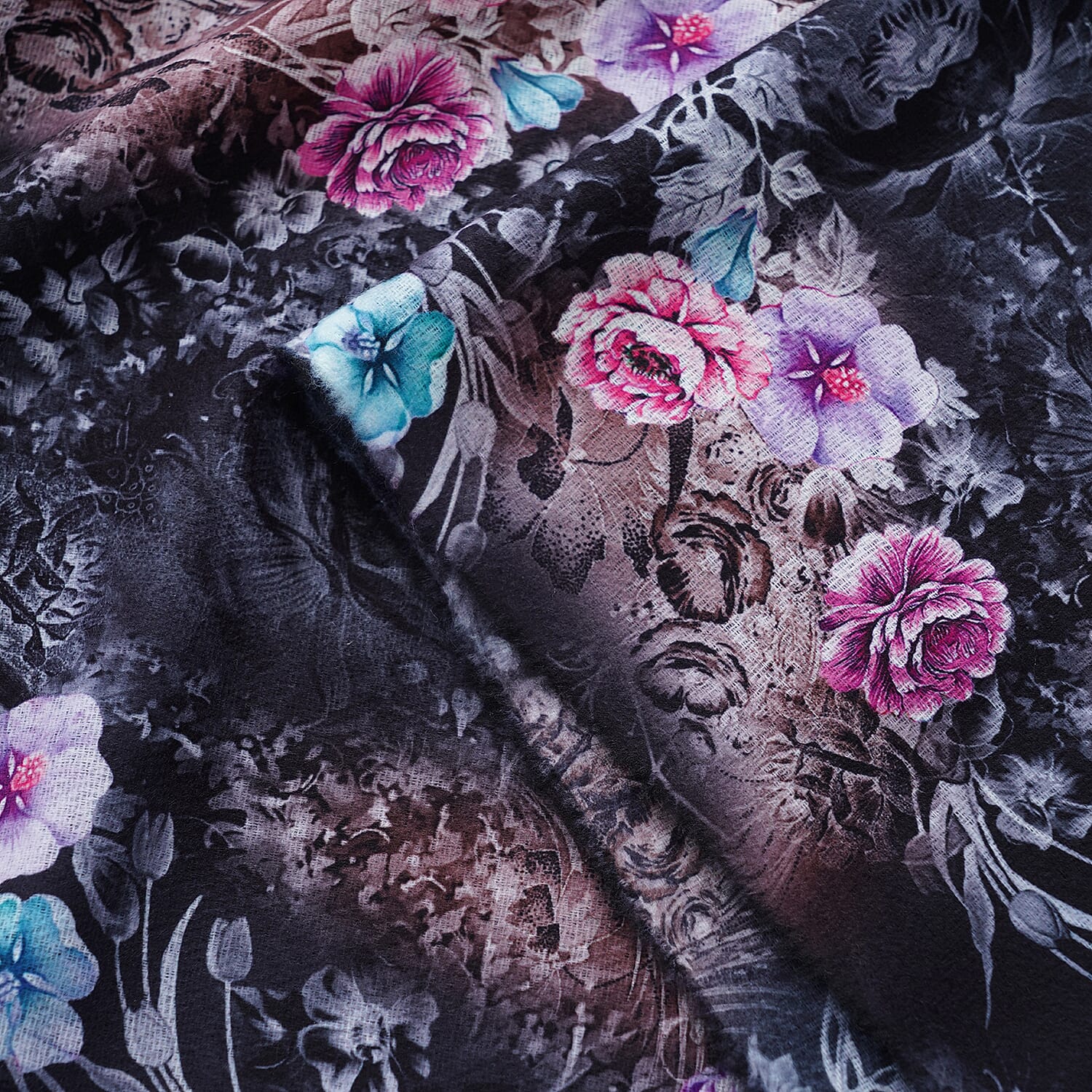 La Marey Pink Both Side Print Scarf
