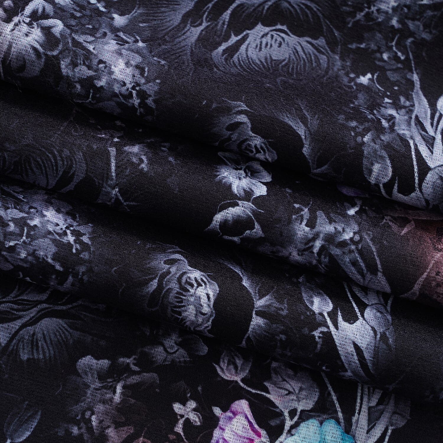 La Marey Pink Both Side Print Scarf