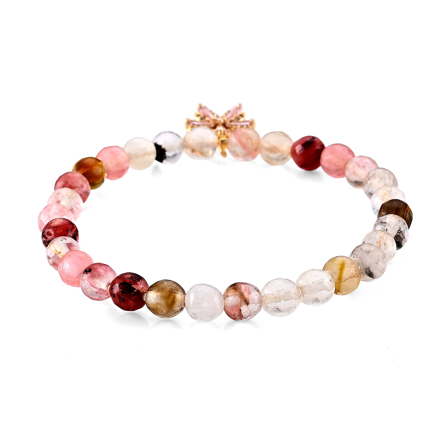 Multi Gemstone 40.00 ctw Bracelet in Goldtone (6.50-7.00In)