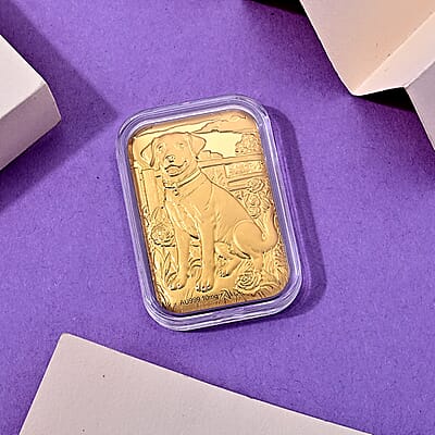 24K Gold Labrador Retriever Embossed Sheet (31x45.5mm) 10mg