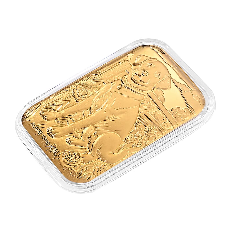 24K Gold Labrador Retriever Embossed Sheet (31x45.5mm) 10mg