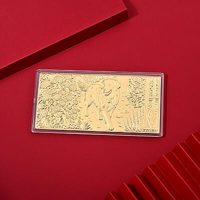 24K Gold Labrador Retriever Garden Embossed Sheet (31x45.5mm) 100mg