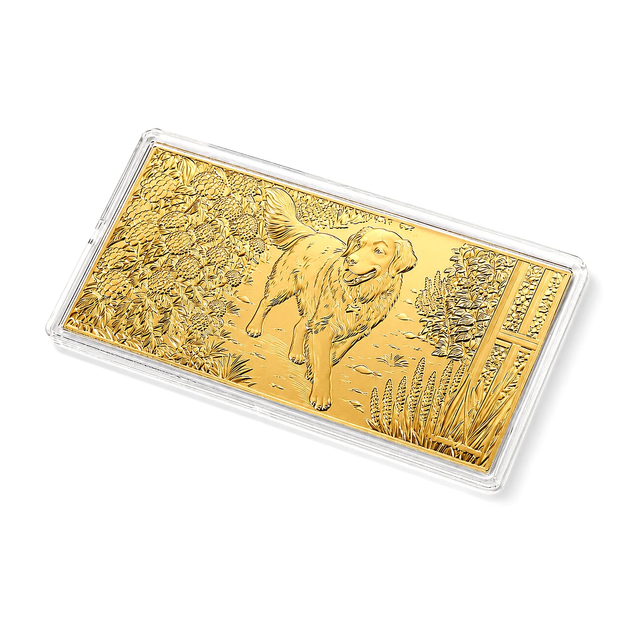 24K Gold Labrador Retriever Garden Embossed Sheet (31x45.5mm) 100mg