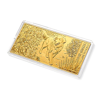 24K Gold Labrador Retriever Garden Embossed Sheet (31x45.5mm) 100mg