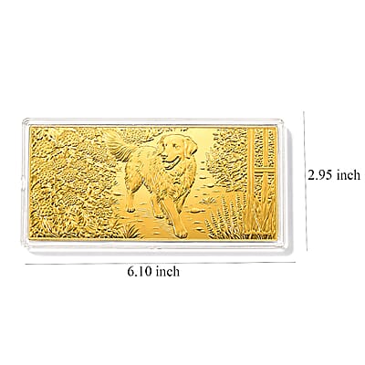 24K Gold Labrador Retriever Garden Embossed Sheet (31x45.5mm) 100mg