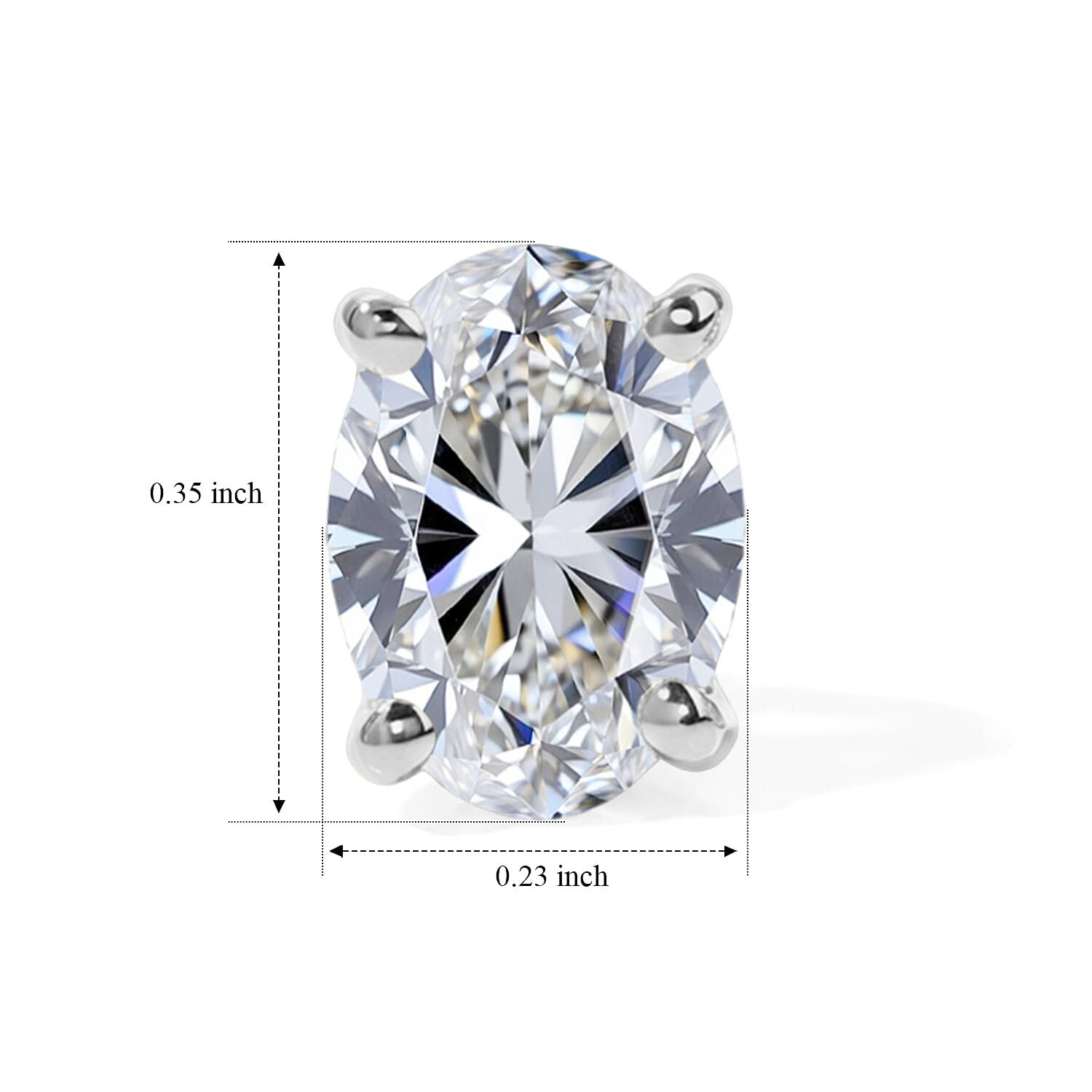SGL Certified Luxuriant Lab Grown Diamond E-F VS 2.00 ctw Solitaire Stud Earrings in 10K White Gold