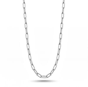 Ankur's Treasure Chest Paperclip Chain Necklace in Sterling Silver 7.05 Grams 22 Inches 
