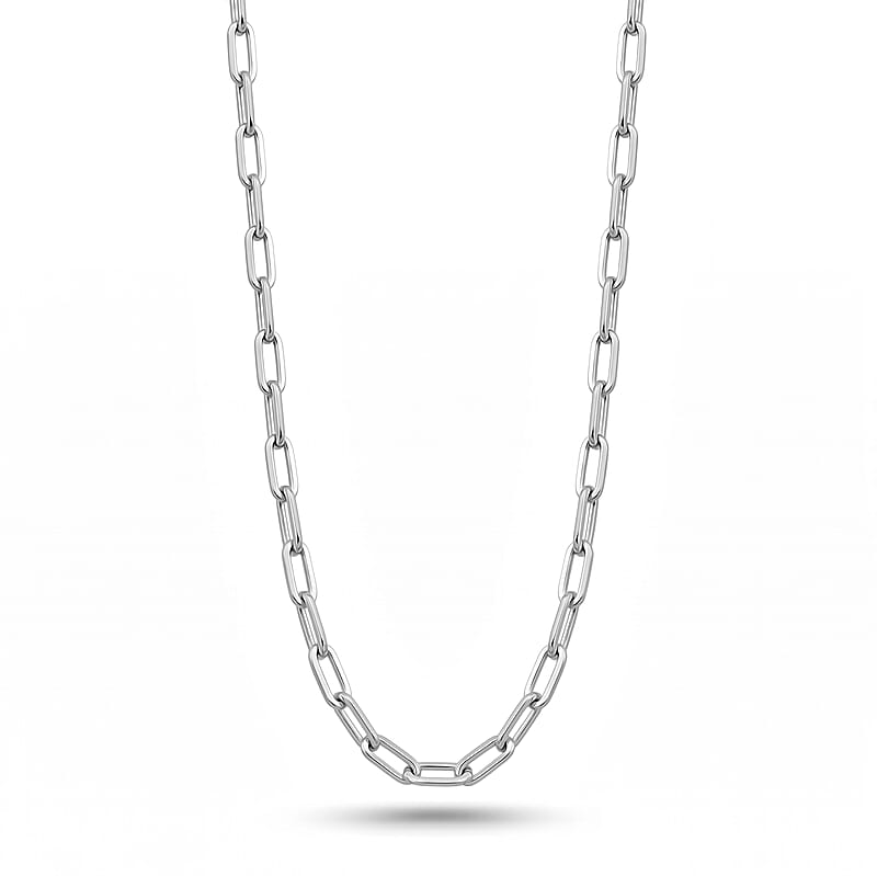 Paperclip Chain Necklace in Sterling Silver 7.80 Grams 24 Inches