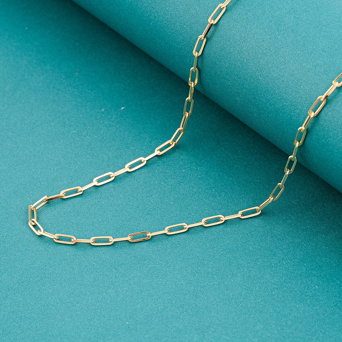 Ankur's Treasure Chest Paperclip Chain Necklace in 14K Yellow Gold Over Sterling Silver 5.65 Grams 18 Inches image number 1