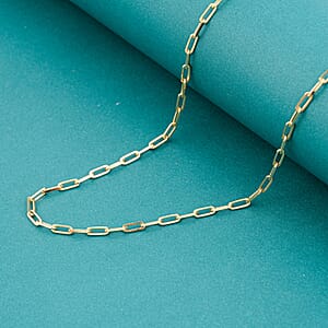 Ankur's Treasure Chest Paperclip Chain Necklace in 14K Yellow Gold Over Sterling Silver 5.65 Grams 18 Inches