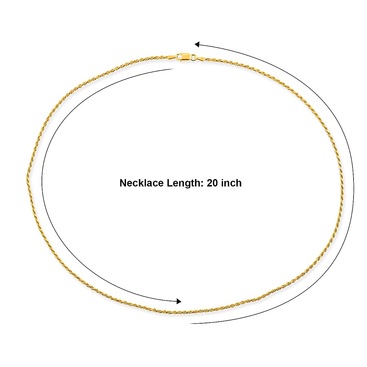Rope Chain Necklace in 14K Yellow Gold Over Sterling Silver 6.75 Grams 20 Inches  image number 5