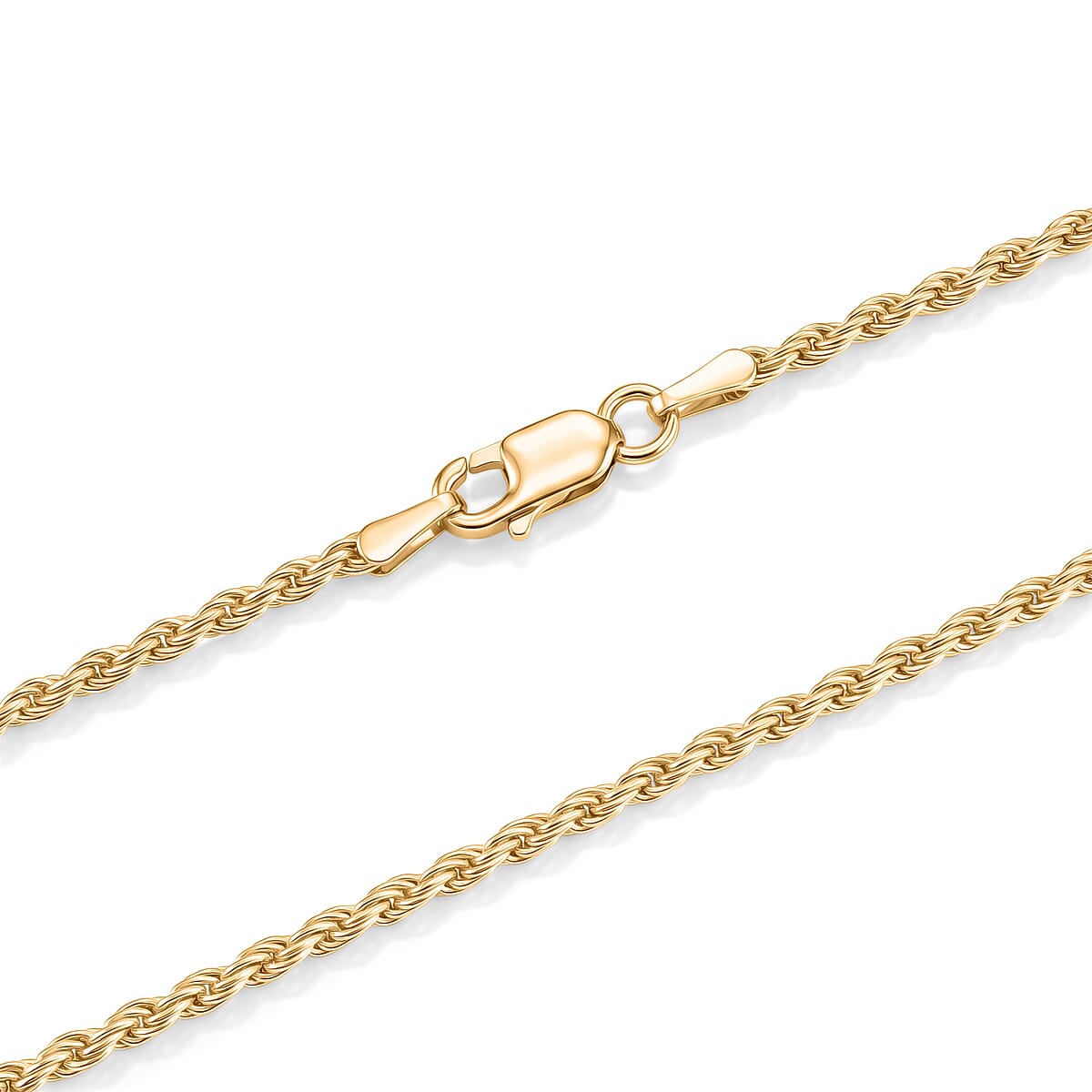Rope Chain Necklace in 14K Yellow Gold Over Sterling Silver 7.40 Grams 22 Inches  image number 3