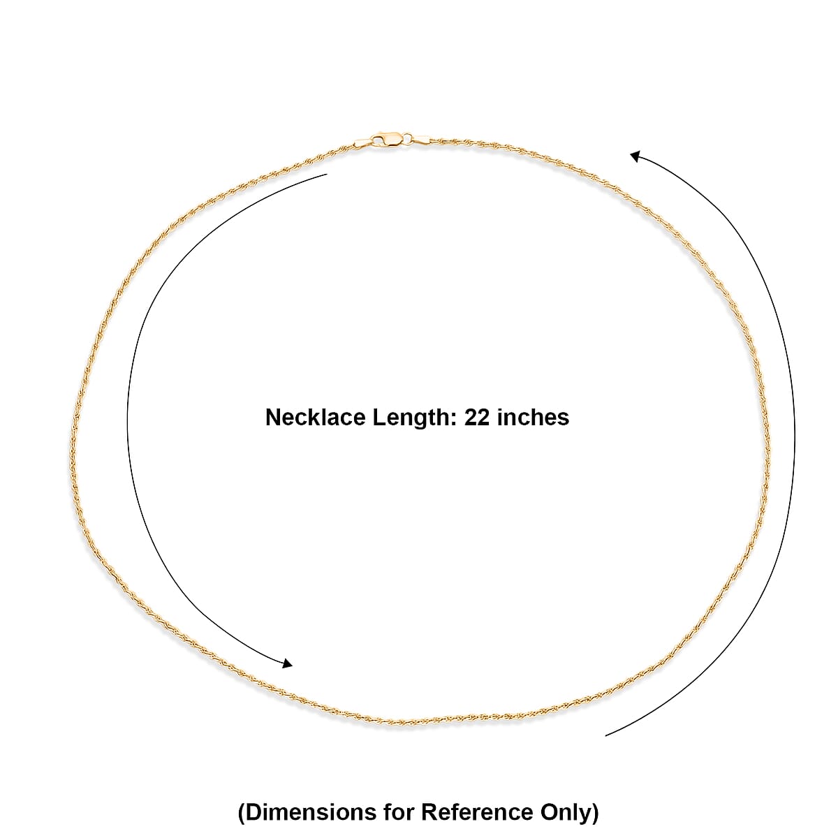 Rope Chain Necklace in 14K Yellow Gold Over Sterling Silver 7.40 Grams 22 Inches  image number 5
