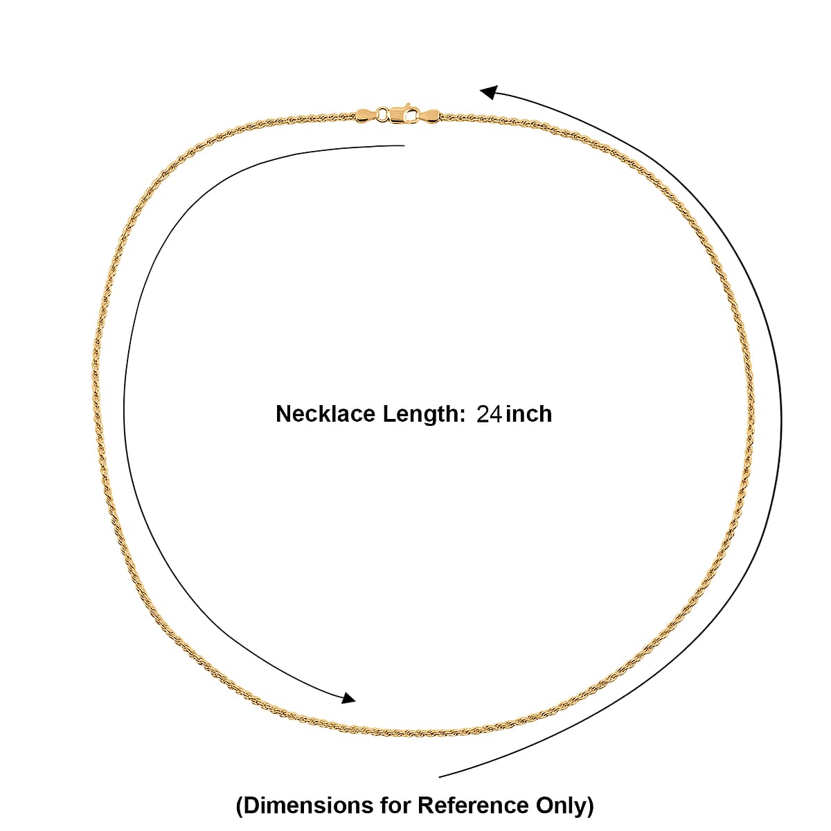 Rope Chain Necklace in 14K Yellow Gold Over Sterling Silver 8.0Grams 24 Inches  image number 5