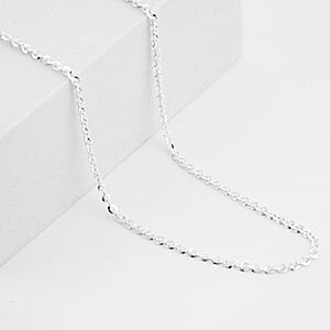 Brillantina Chain Necklace in Sterling Silver 4.70 Grams 20 Inches 