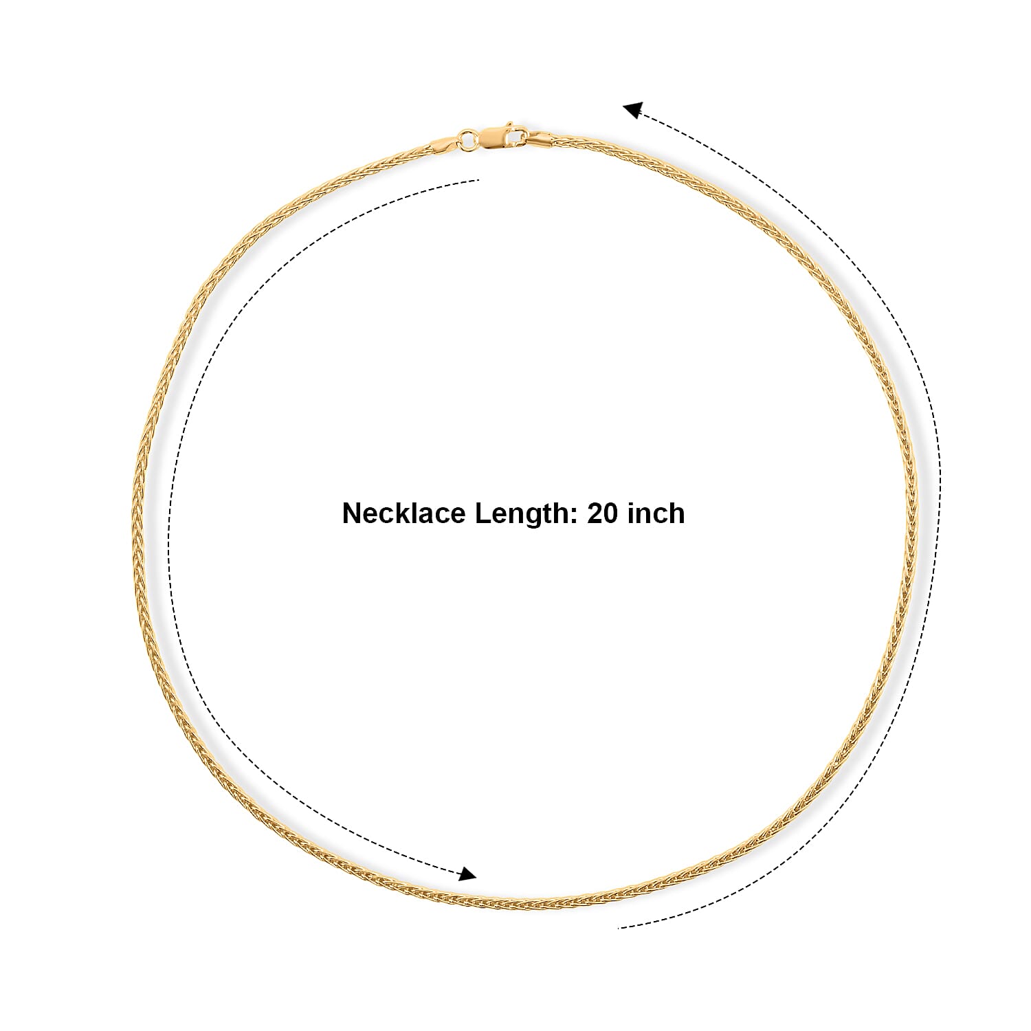 Diamond-cut Palm Chain Necklace in 14K Yellow Gold Over Sterling Silver 12.0 Grams 20 Inches