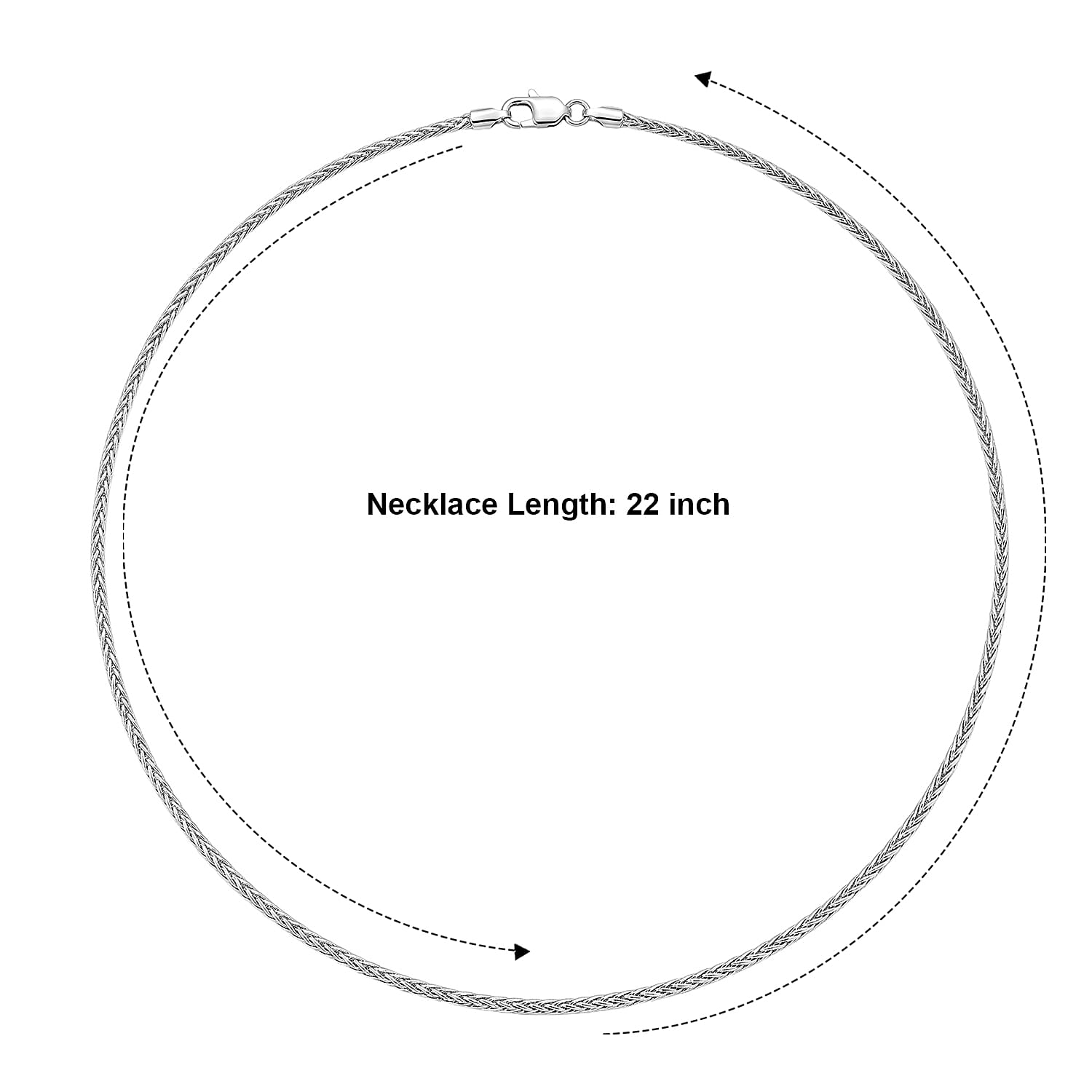 Diamond-cut Palm Chain Necklace in Sterling Silver 13.20 Grams 22 Inches