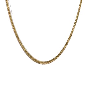 Diamond-cut Palm Chain Necklace in 14K Yellow Gold Over Sterling Silver 14.40 Grams 24 Inches (Ships in 12-15 Days)