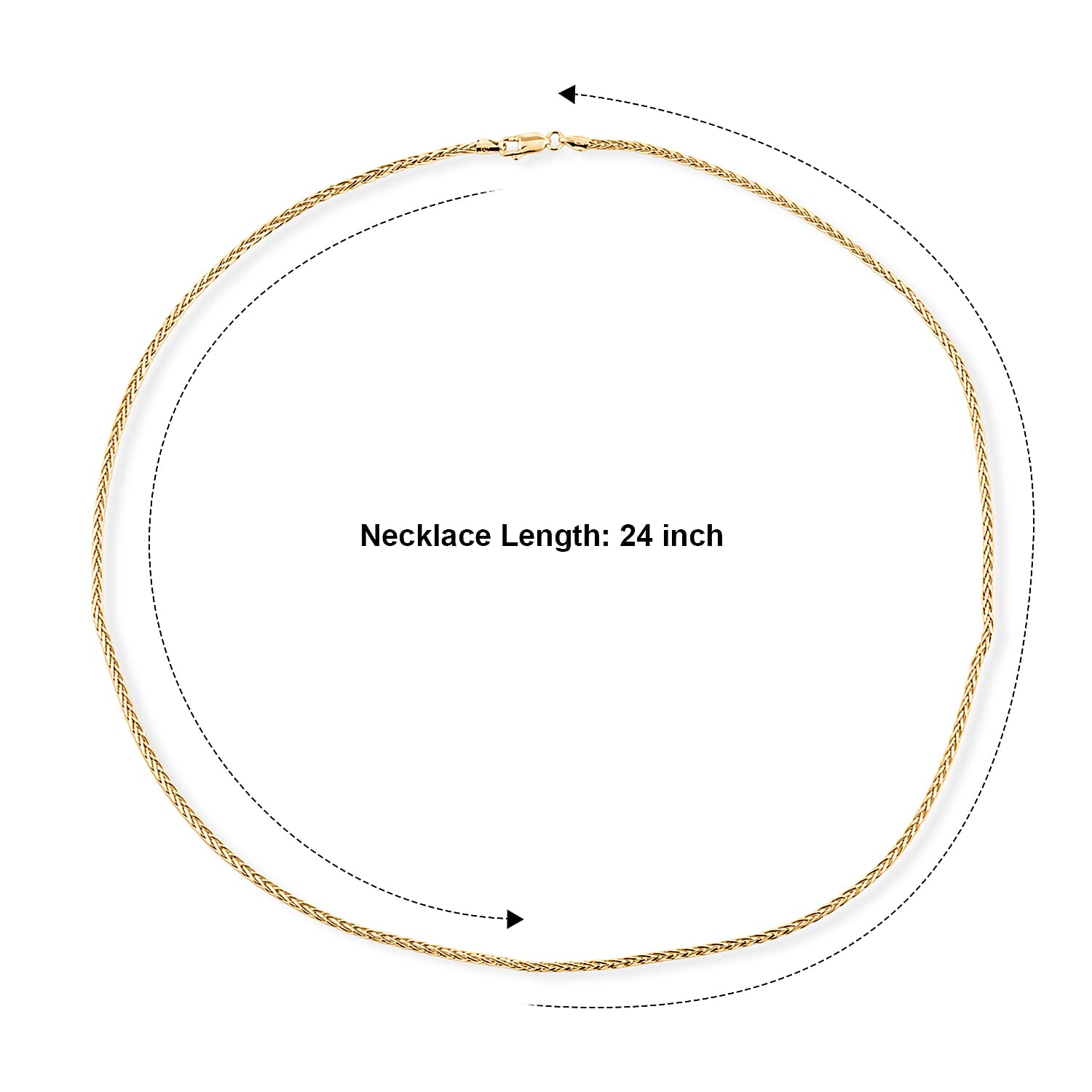 Diamond-cut Palm Chain Necklace in 14K Yellow Gold Over Sterling Silver 14.40 Grams 24 Inches