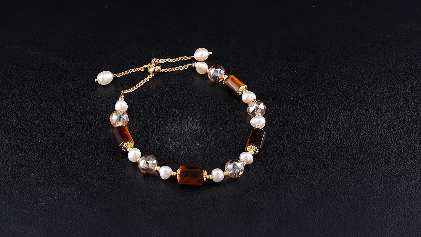 Multi Gemstone Bracelet in Goldtone (6.00-9.00In) 40.00 ctw