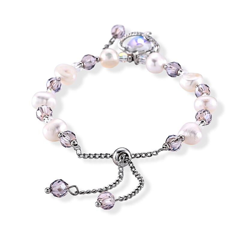 Multi Gemstone 45.00 ctw Bracelet in Silvertone (6.00-9.00In)