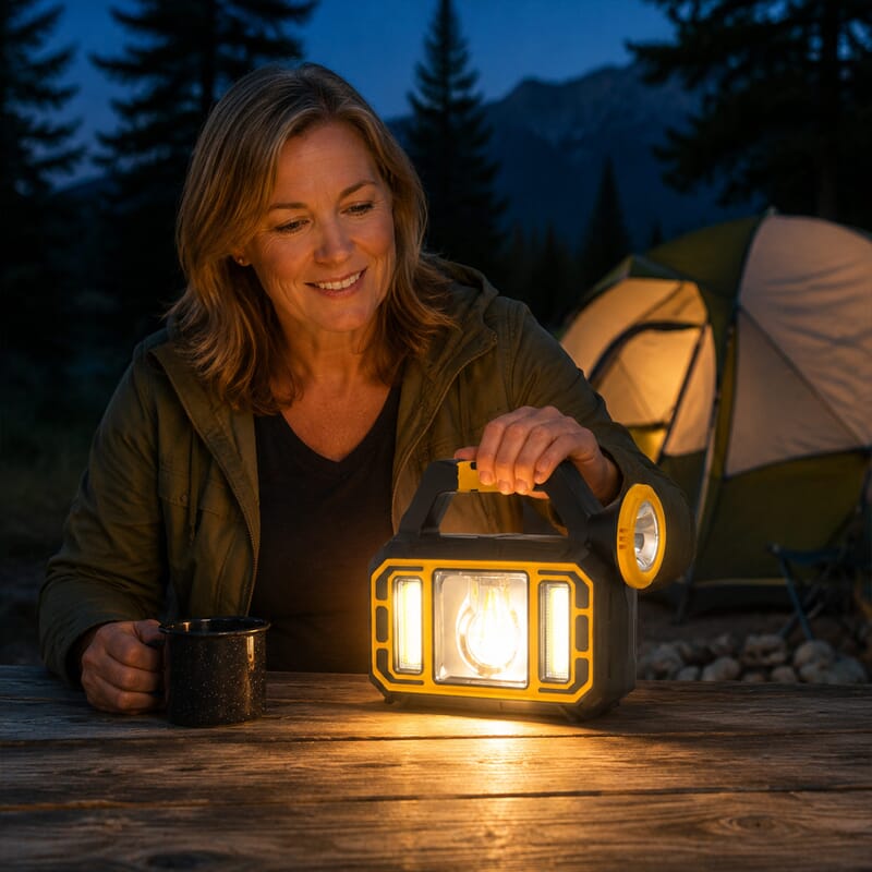 Livmore Yellow 18mAh Powered Solar Flashlight