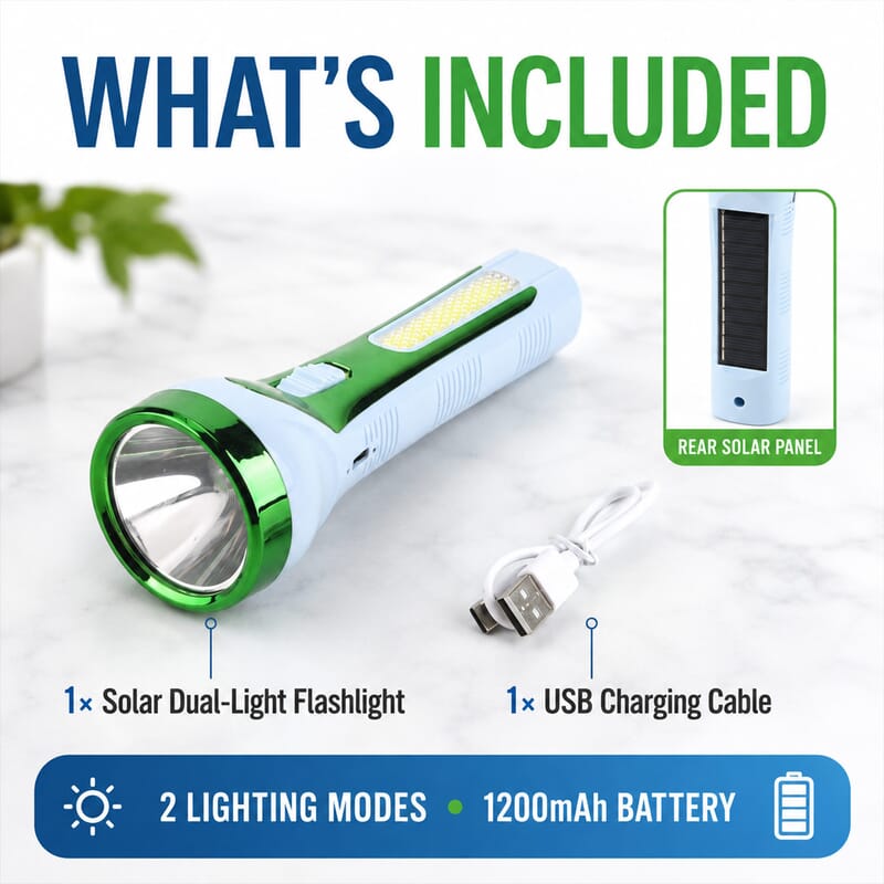 Livmore Blue 12mAh Solar Flashlight