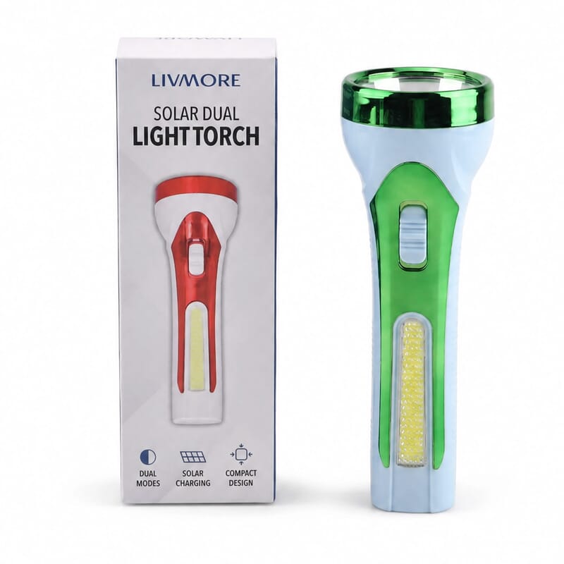 Livmore Blue 12mAh Solar Flashlight