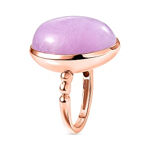 D'Joy Martha Rocha Kunzite 22.65 ctw Ring in 14K Rose Gold Over Sterling Silver (Size 6.0)