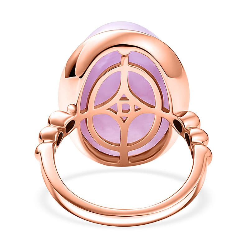 D'Joy Martha Rocha Kunzite 22.65 ctw Ring in 14K Rose Gold Over Sterling Silver (Size 6.0)
