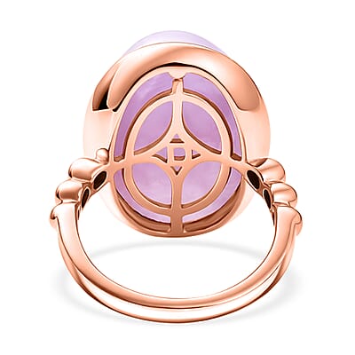 D'Joy Martha Rocha Kunzite 22.65 ctw Ring in 14K Rose Gold Over Sterling Silver (Size 8.5)