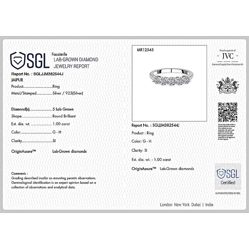 Luxuriant Lab Grown Diamond G-H SI 1.00 ctw Ring in 18K Vermeil Yellow Gold Over Sterling Silver (Size 7.0)