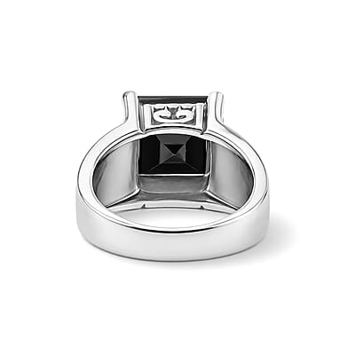 Princess Cut Midnight Garnet 6.00 ctw Ring in Sterling Silver (Size 6.0)