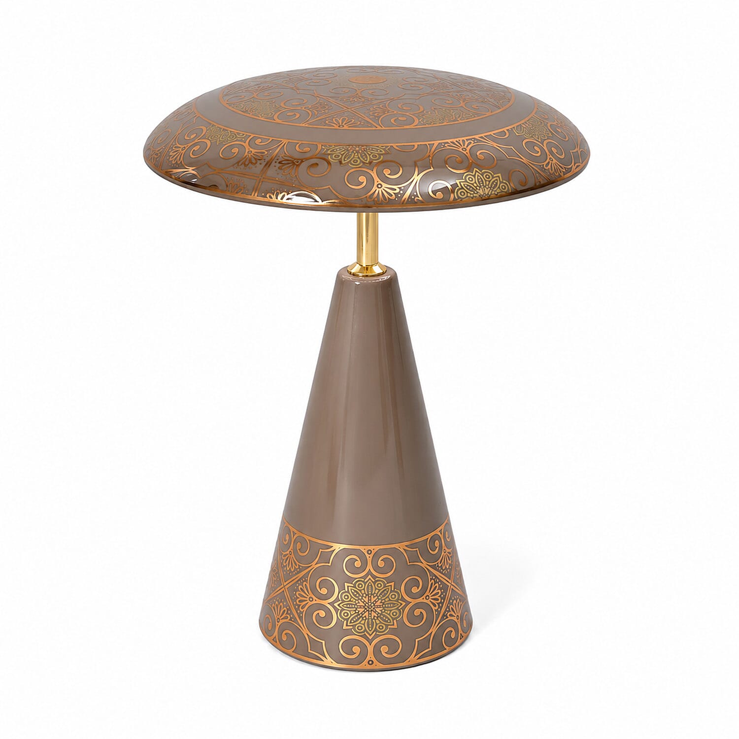 Livmore Brown and Gold Magnetic Table Lamp (3 Color Change When Touch Top and Long Press on The Top)