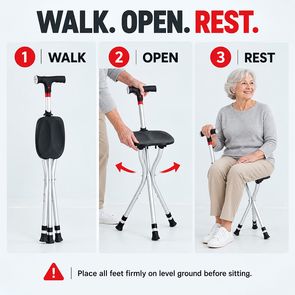 Livmore Black Seated Cane