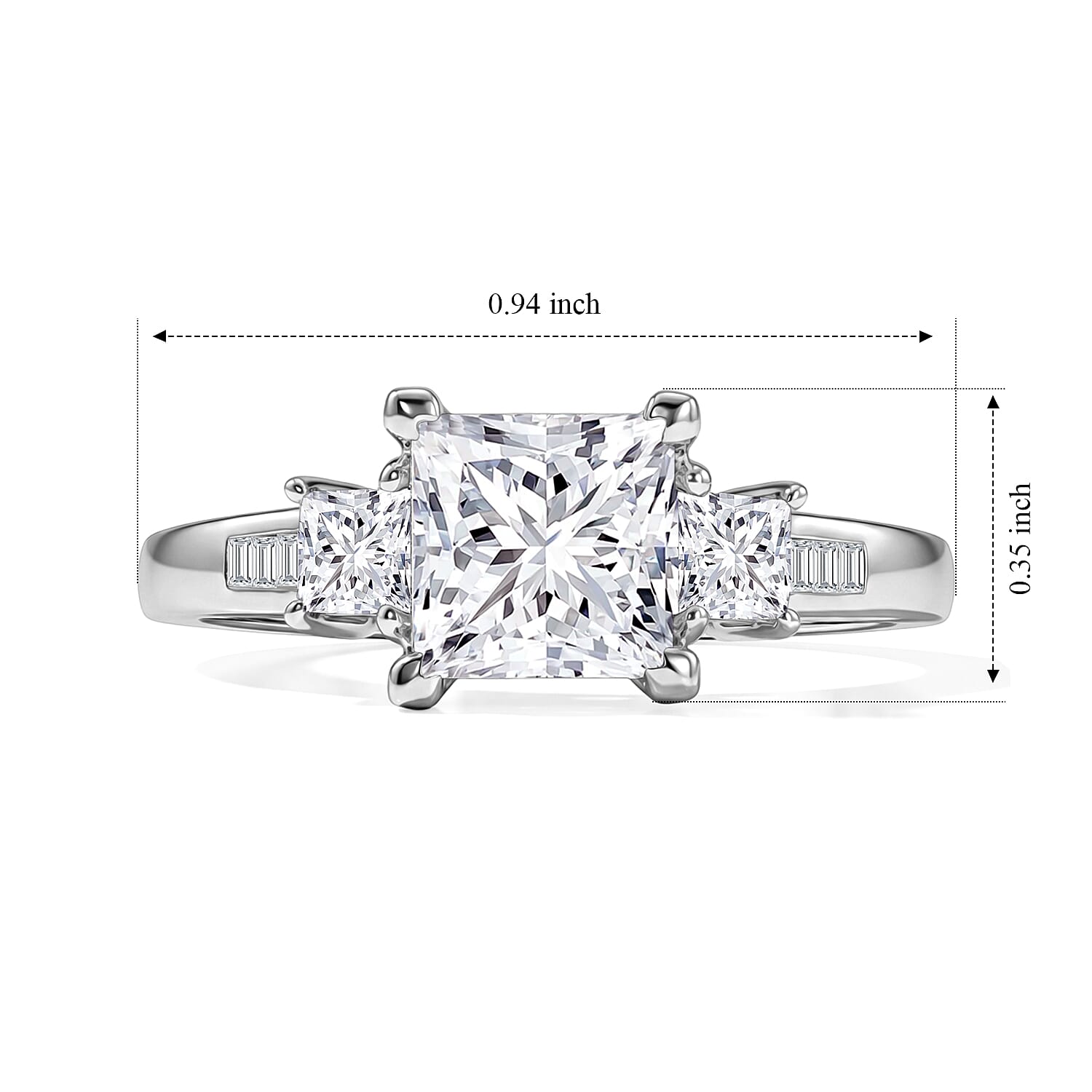 IGI Certified Luxuriant Lab Grown Diamond E-F VS 2.50 ctw Ring in 950 Platinum (Size 9.0) 5.75 Grams