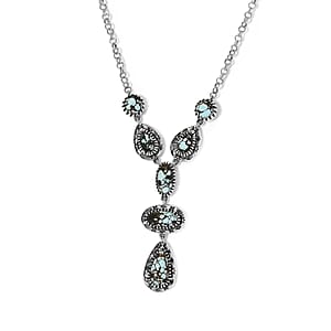 D'Joy Artisan Crafted Premium Spiderweb Turquoise 8.00 ctw Necklace in Sterling Silver 18-20 Inches
