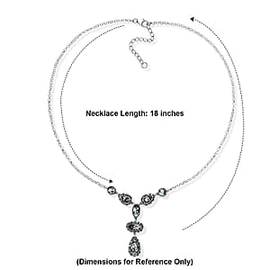D'Joy Artisan Crafted Premium Spiderweb Turquoise 8.00 ctw Necklace in Sterling Silver 18-20 Inches