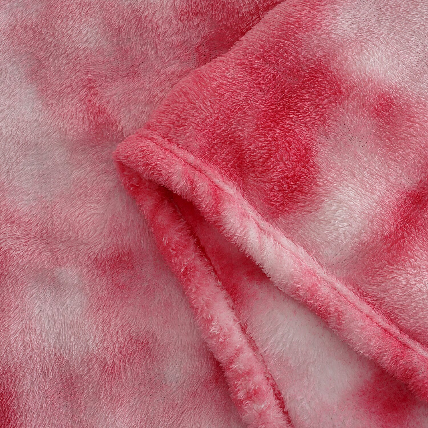 Pink Single Layer Tie-dye Blanket