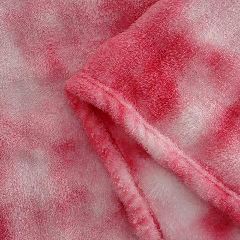 Pink Single Layer Tie-dye Blanket