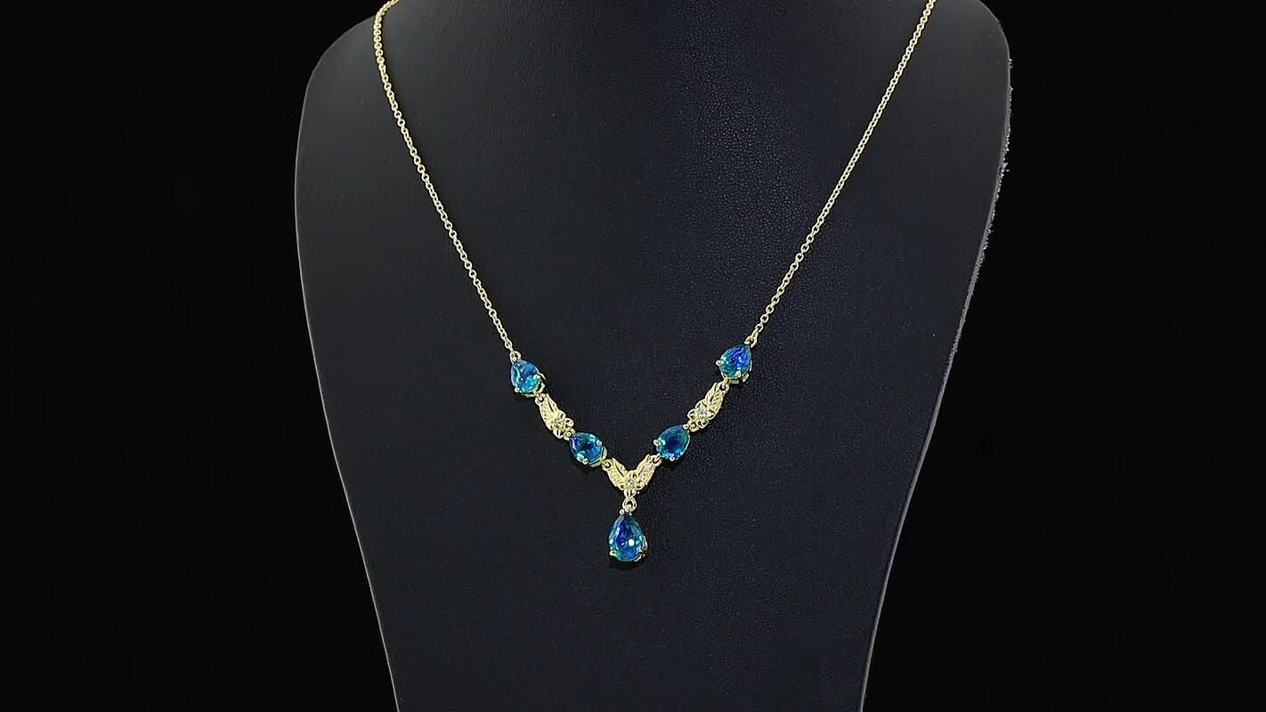 EverTrue  Peridot  Fancy Necklace (18-20 Inches) in 18K YG Plated 7.77 ctw
