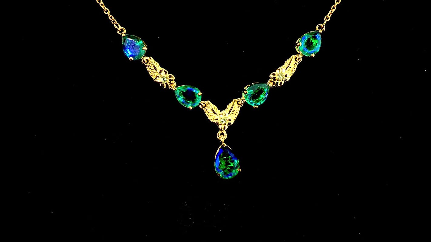 EverTrue  Peridot  Fancy Necklace (18-20 Inches) in 18K YG Plated 7.77 ctw
