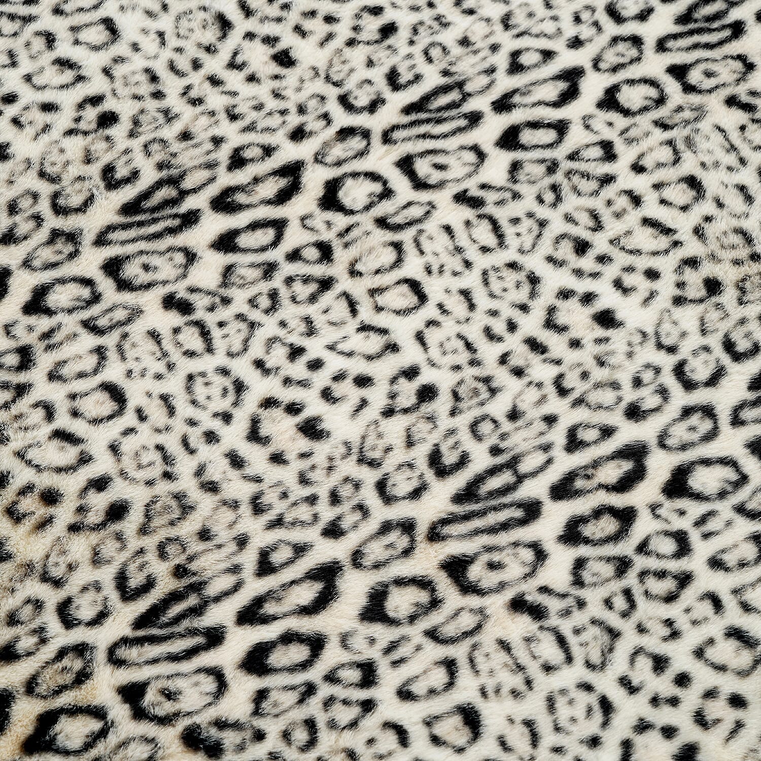 Livmore White Double Layer Leopard Print Blanket