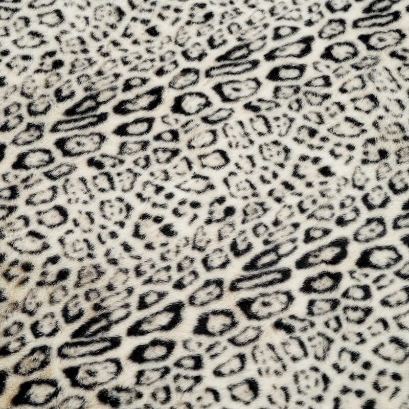 Livmore White Double Layer Leopard Print Blanket