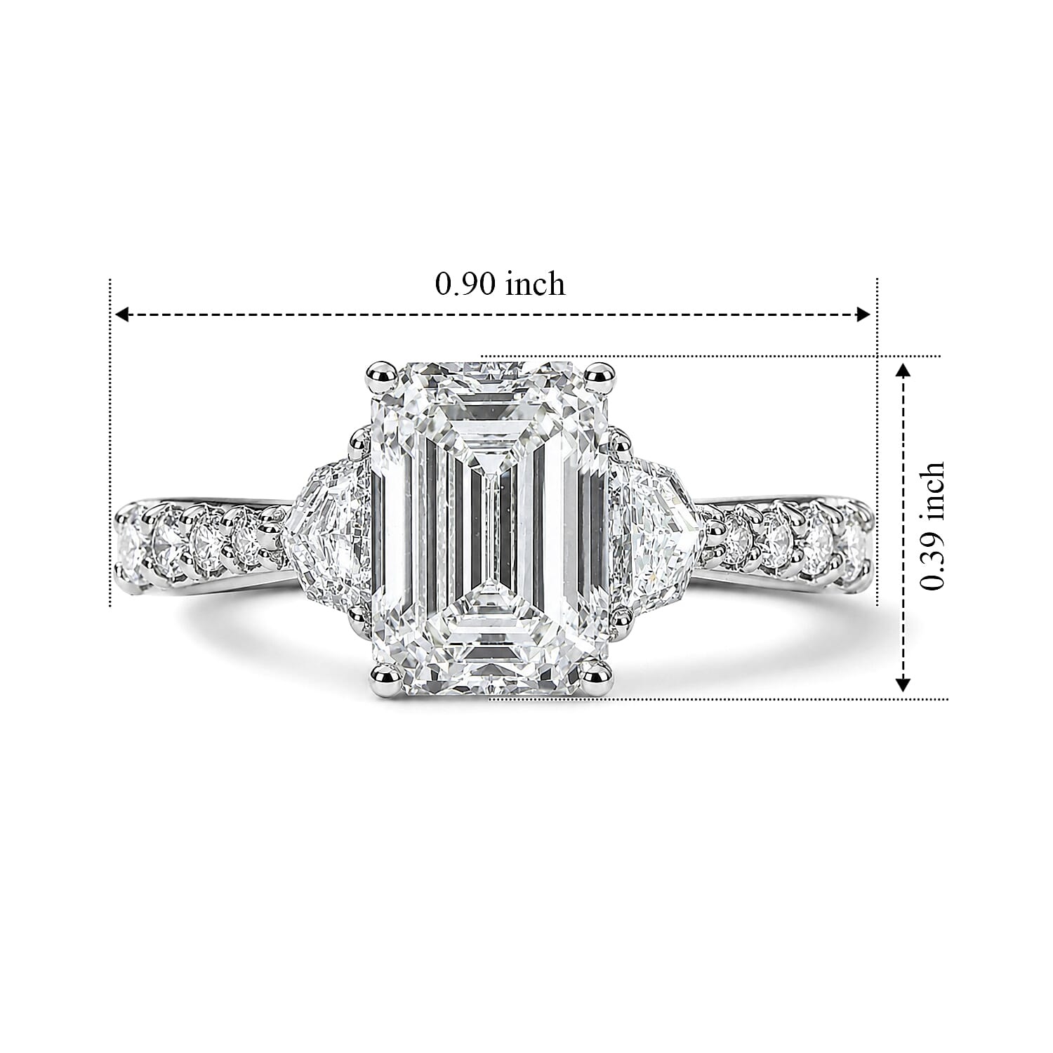 IGI Certified Luxuriant Lab Grown Diamond EF VS 2.60 ctw Ring in 950 Platinum (Size 6.0) 4.80 Grams