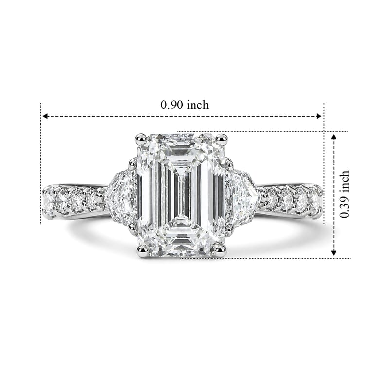 IGI Certified Luxuriant Lab Grown Diamond EF VS 2.60 ctw Ring in 950 Platinum (Size 6.0) 4.80 Grams