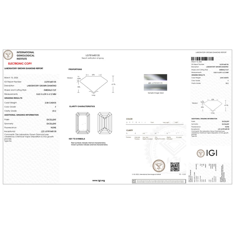 IGI Certified Luxuriant Lab Grown Diamond EF VS 2.60 ctw Ring in 950 Platinum (Size 6.0) 4.80 Grams