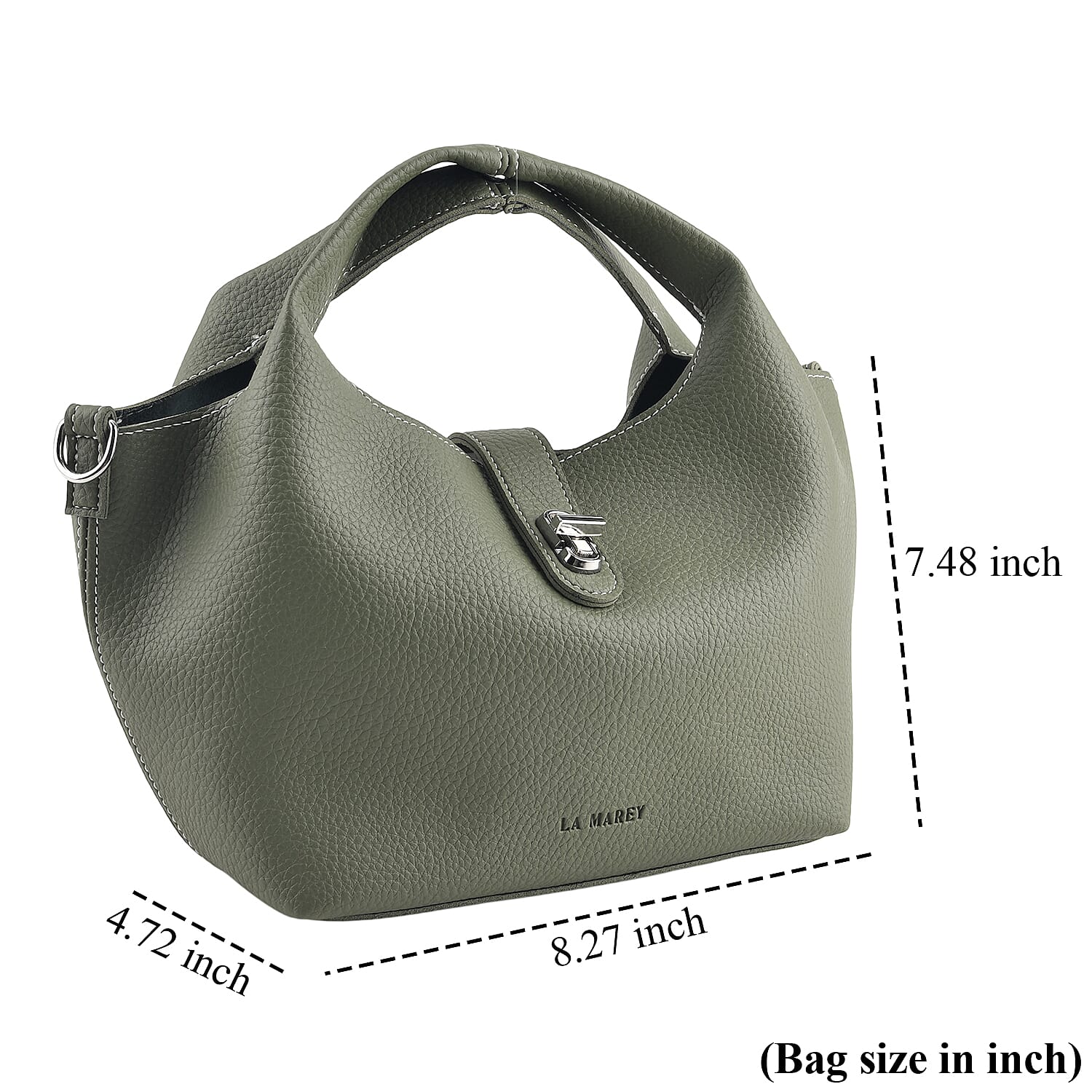 La Marey Green Genuine Leather Embossed Brand Wallet