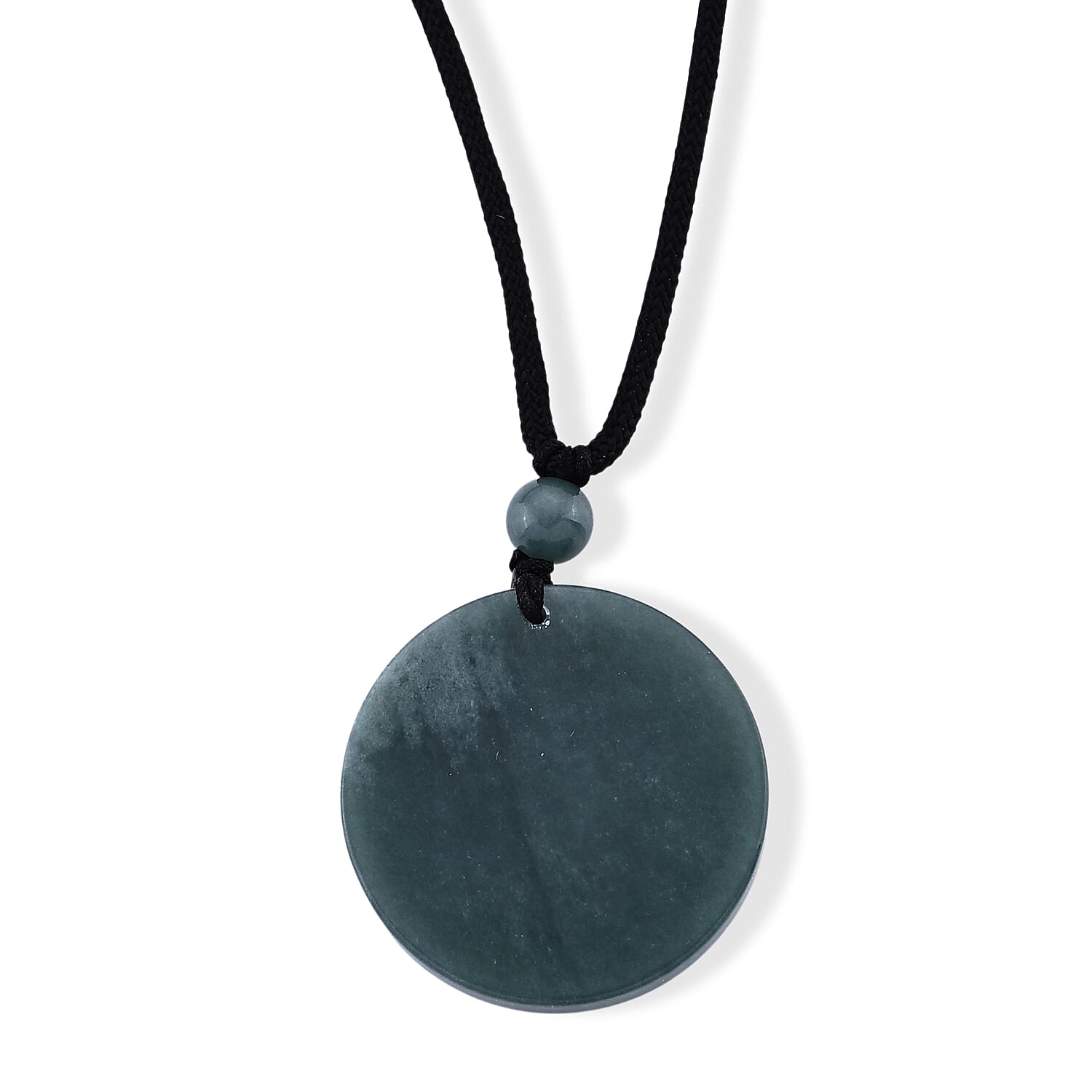 24K Yellow Gold Rose Bouquet Natural Olmec Jadeite 35.00 ctw Black Cord Necklace (28 Inches)
