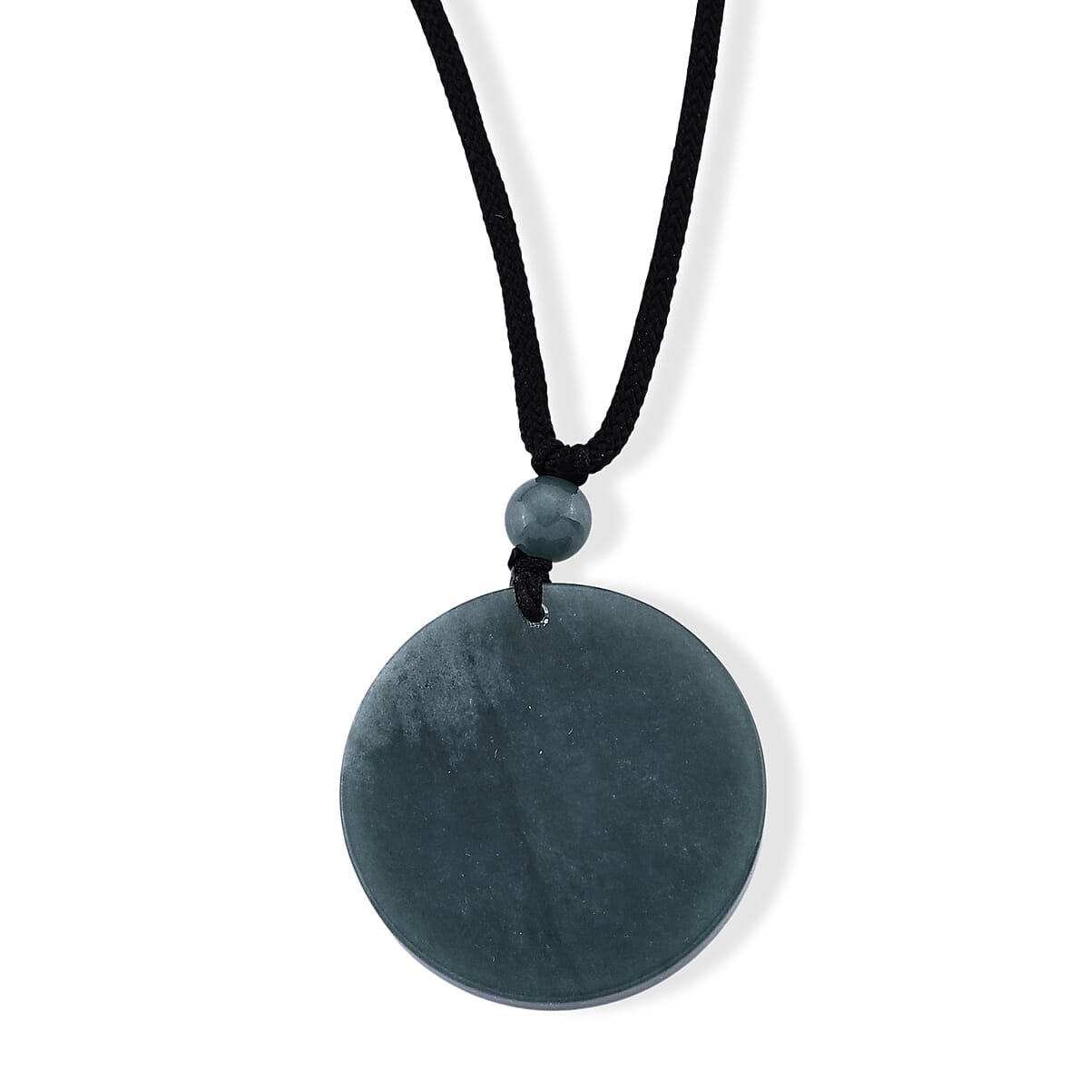 24K Yellow Gold Rose Bouquet Natural Olmec Jadeite 35.00 ctw Black Cord Necklace (28 Inches) image number 4